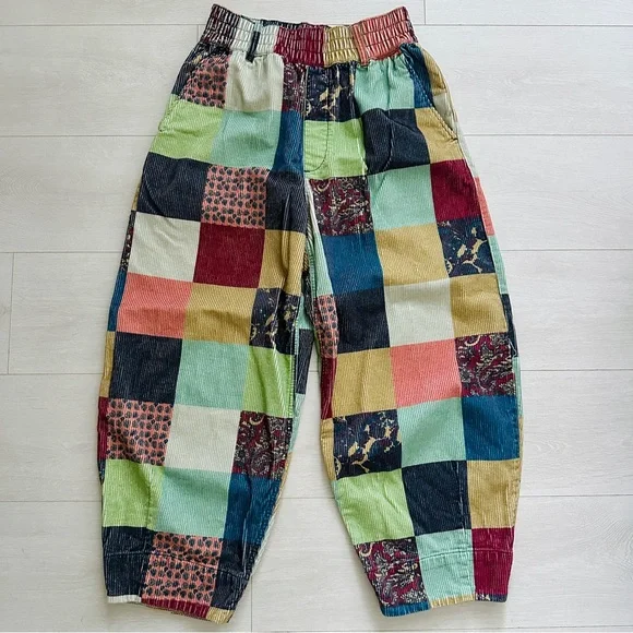 Urban Outfitters Multicolor Patchwork Zaria Cropped Pants - Picture 2 of 16